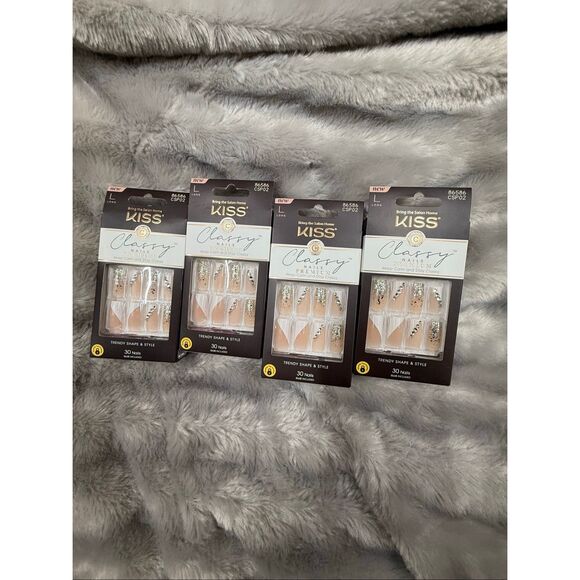 Kiss My Face Premium Class Nails Gorgeous 30pcs 4 in 1 each comes with 4 - Picture 3 of 5